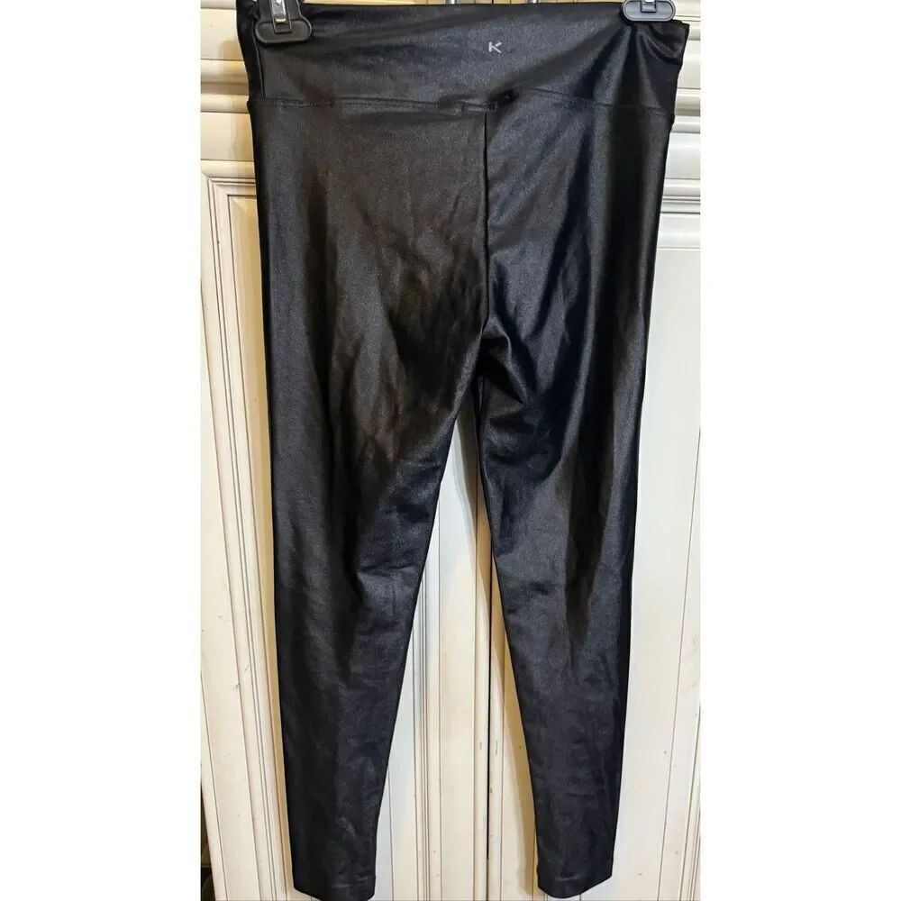 Koral Women's Black Lustrous Infinity High Rise 7/8 Leggings Size Medium